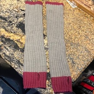 GAP Gray and Pink Knit Arm Warmers